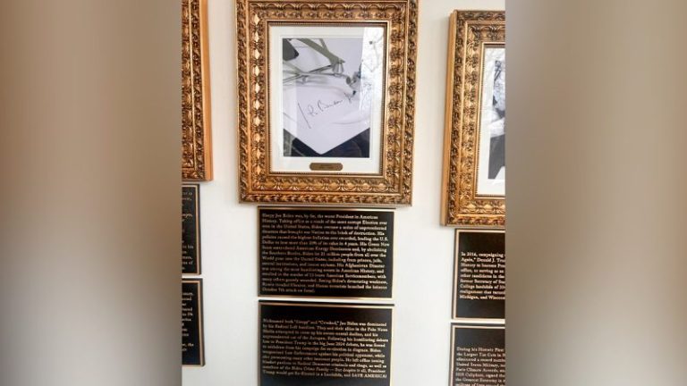 Trump gets fresh digs in at Biden, Obama with new plaques added to White House Presidential Walk of Fame